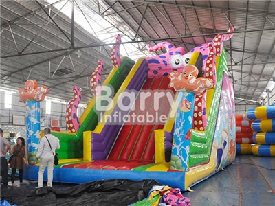 Customized Size Inflatable Octopus Slide For Garden With Hand Printing BY-DS-023